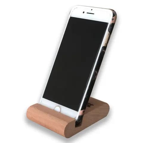 katlanabilir ahşap telefon standı, ofis ve fuar kullanımı için ideal promosyon ürünü