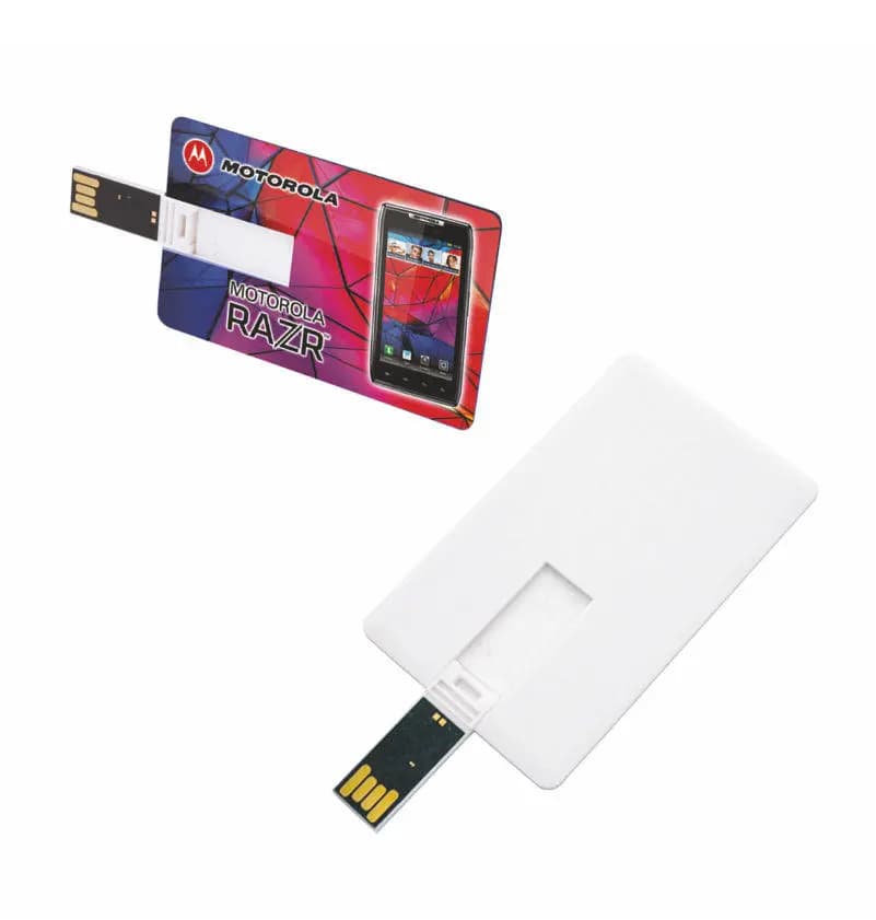 promosyon kart biçimli USB bellekler, pembe desenli baskılı kart ve beyaz boş kart