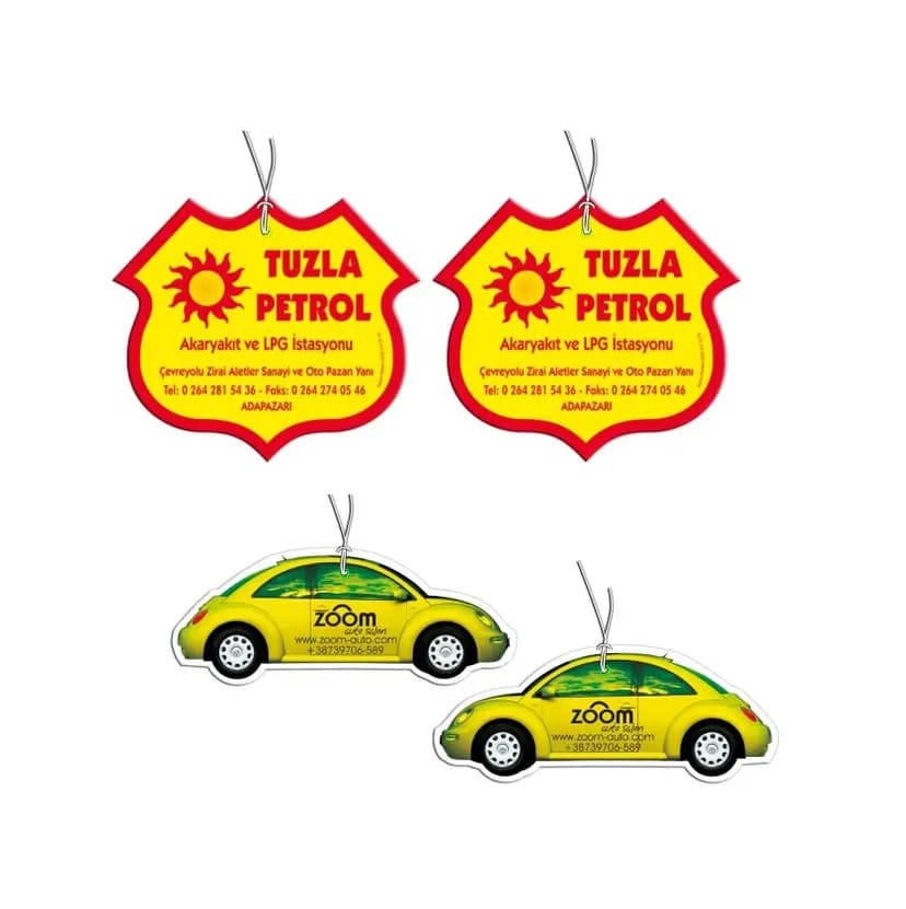 Tuzla Petrol promosyon oto kokusu, sarı renkli, plastik malzeme. - Promosyonbank