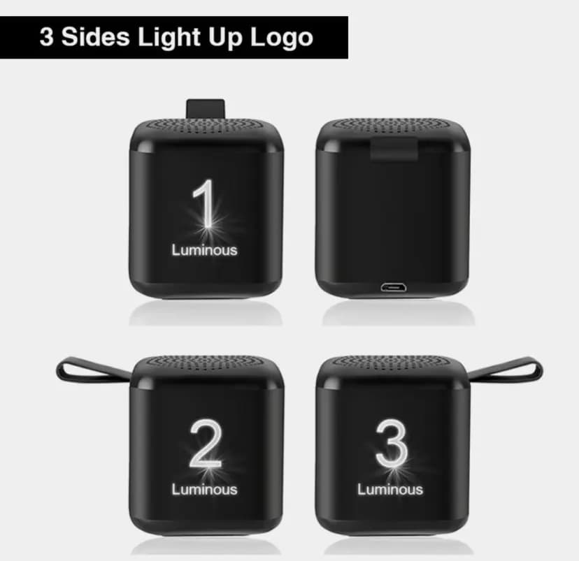 promosyon Bluetooth hoparlör yan görünüm