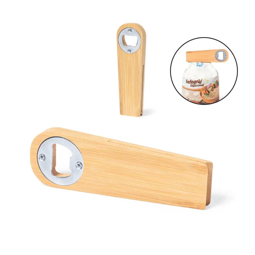 Bambu malzemeden şık açacak, metal detaylı, doğal renkli promosyon ürünü