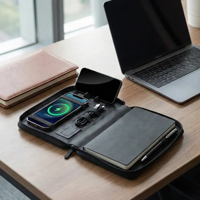 2027 promosyon ajanda magsafe powerbank kapağı açık hali