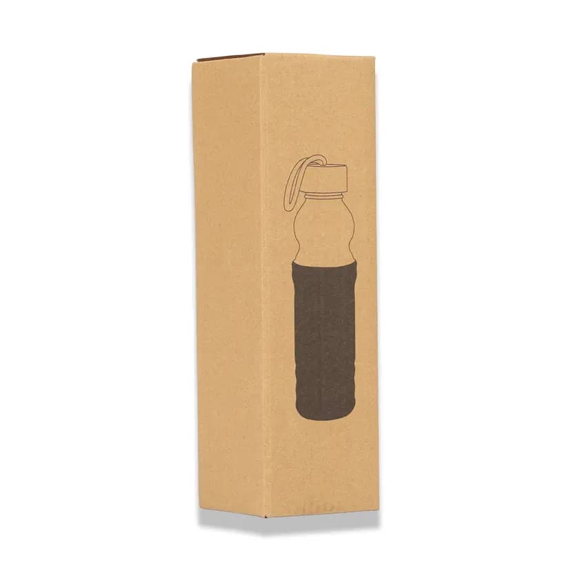 500 ml cam gövdeye sahip, bambu kapaklı promosyon matara - görsel 4