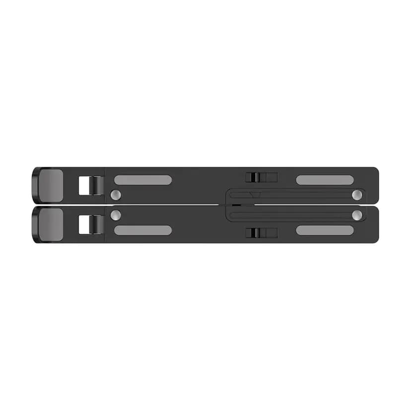 Siyah metal laptop standı, ayarlanabilir açılar ve dayanıklı yapı. - Promosyonbank - görsel 3