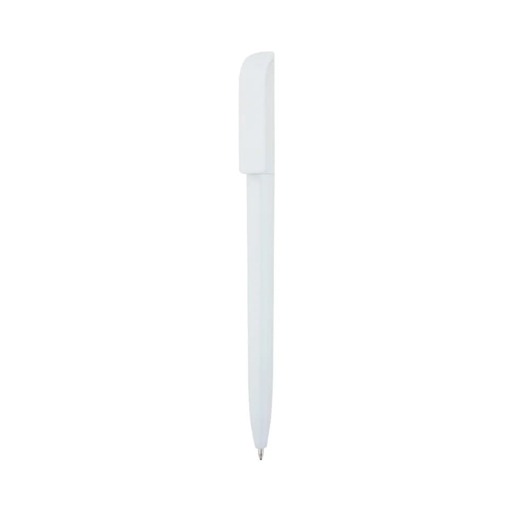Sekiz renkli parlak plastik tükenmez kalem, beyaz ve renkli klips