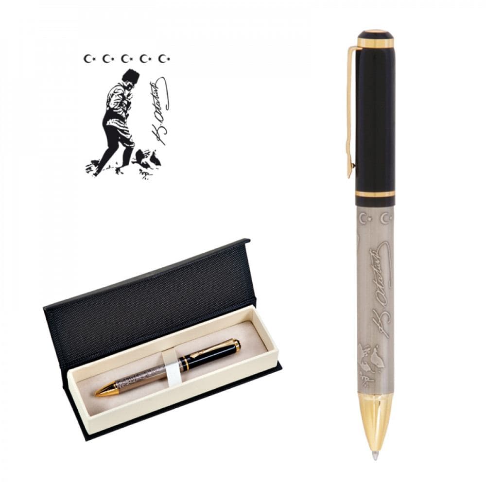 Kabartma Figürlü Metal Tükenmez Kalem Seti - ym661-KT - 8