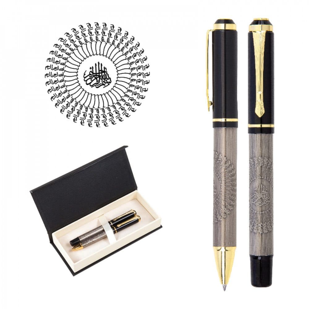 Kabartma Figürlü Metal Roller Tükenmez Kalem Seti - ym661-RT - 3