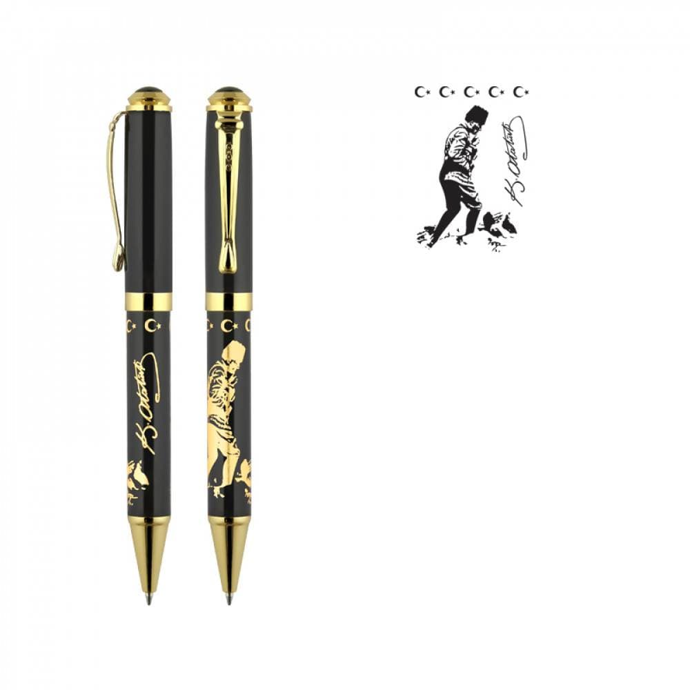 Kabartma Figürlü Metal Tükenmez Kalem - ym685-T - 5