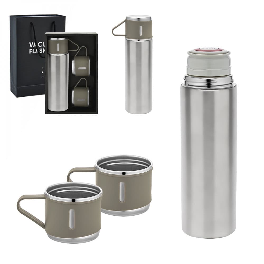 Çelik 3'Lü Termos Set / 500 Ml - ym5337 - 2