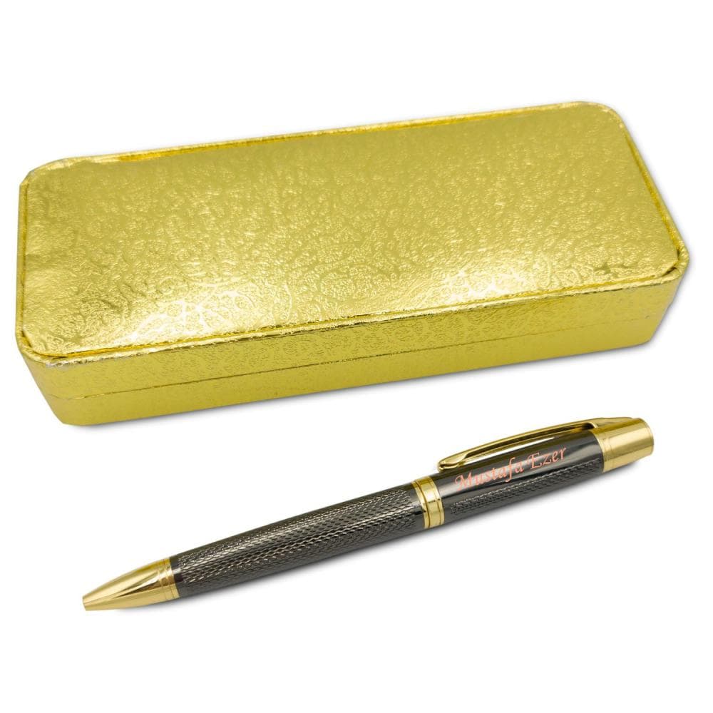 Gold Kutu Metal Tükenmez Kalem Seti - mg18102