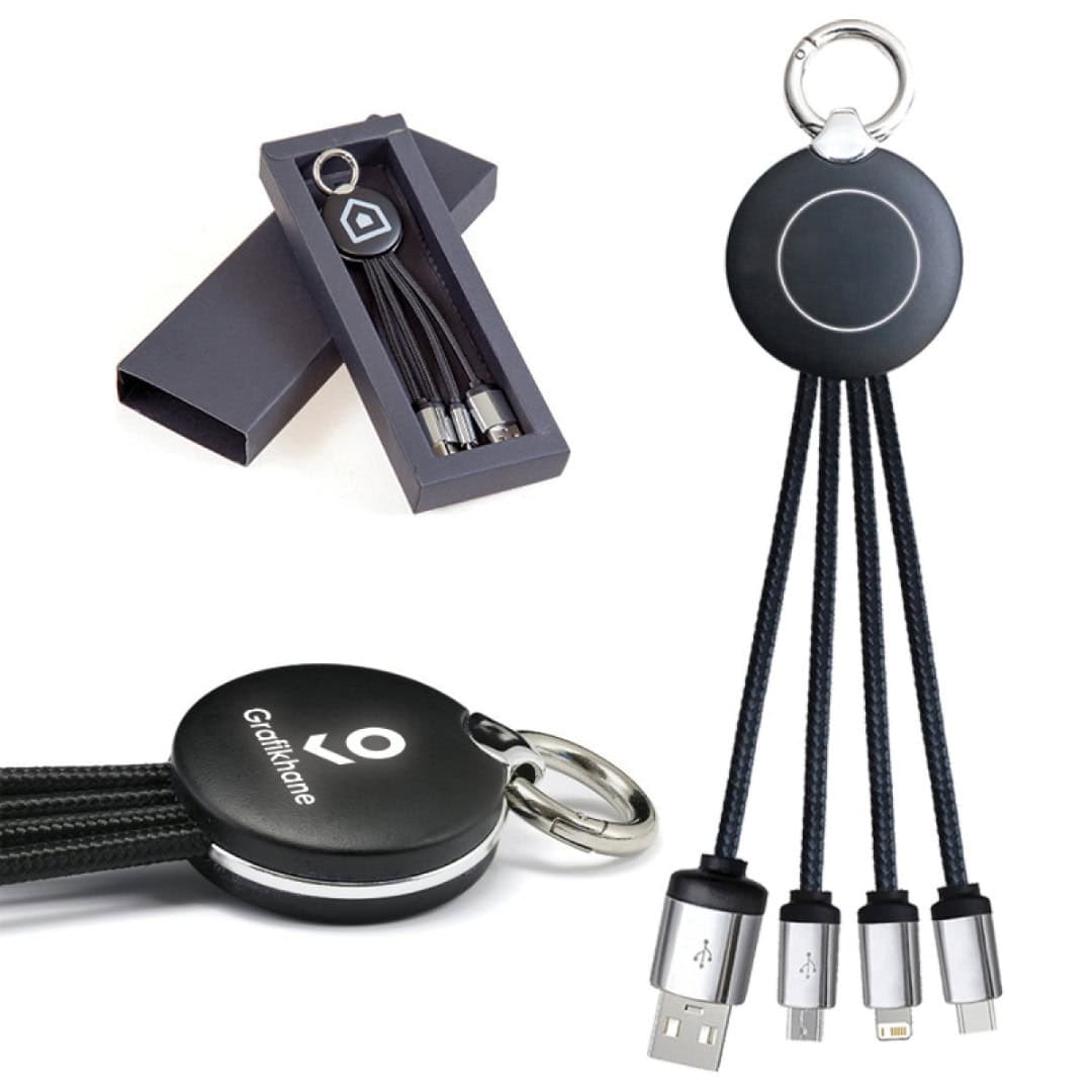 Siyaha Beyaz Işık Anahtarlık Çoklu Kablo - ym4102