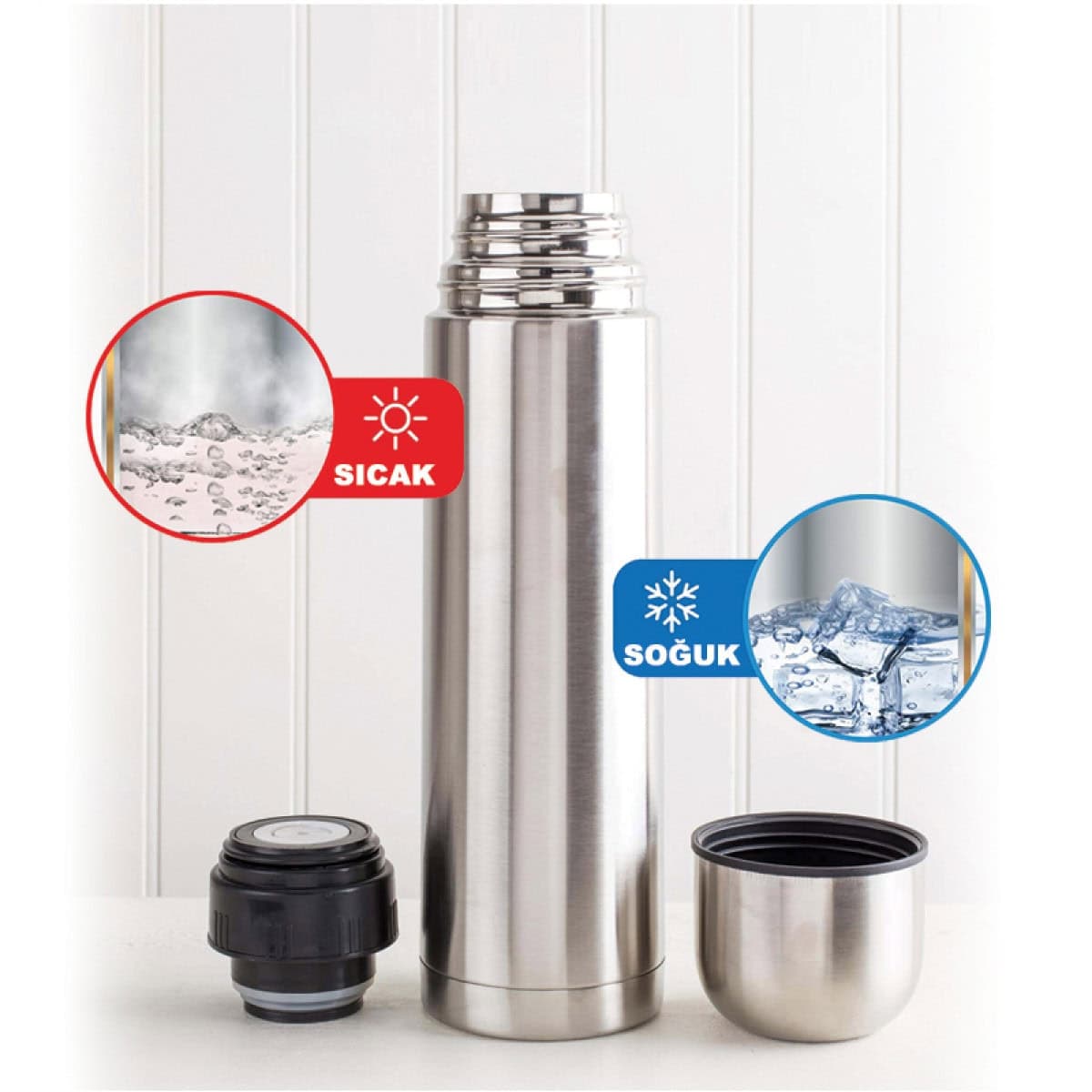 Siyah Çelik Termos - 500Ml - ym5500s - 4