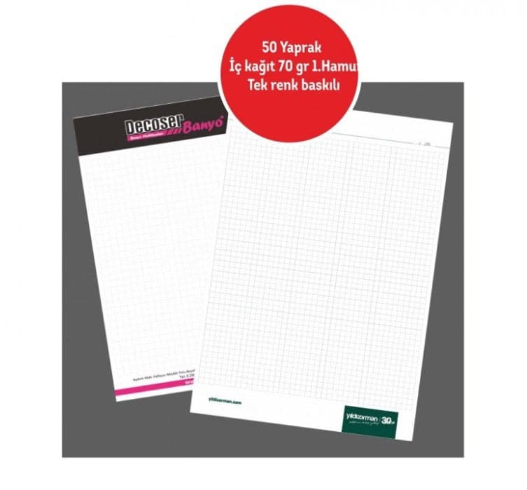 Üstten Tutkallı Bloknot - Bloknot - Bloknot-25 - 3