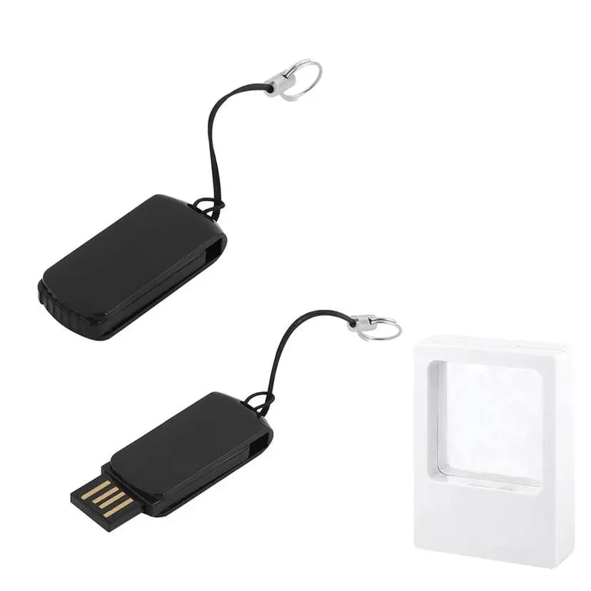 8 GB kapasiteli döner mekanizmalı plastik USB bellek, veri depolama ve taşıma için pratik çözüm