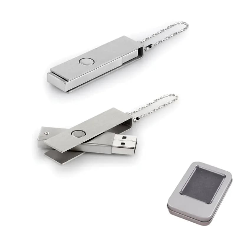 8 GB kapasiteli metal tasarımlı anahtarlık USB bellek, kurumsal etkinlikler için ideal promosyon aracı