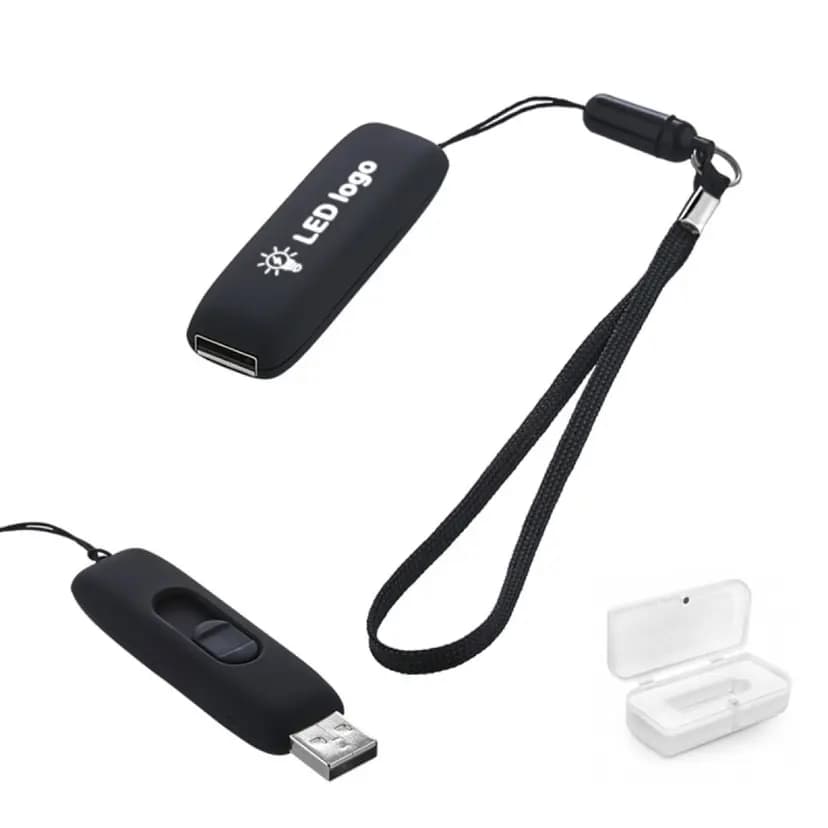 Kauçuk malzemeden üretilmiş, 16 GB kapasiteli ışıklı USB bellek