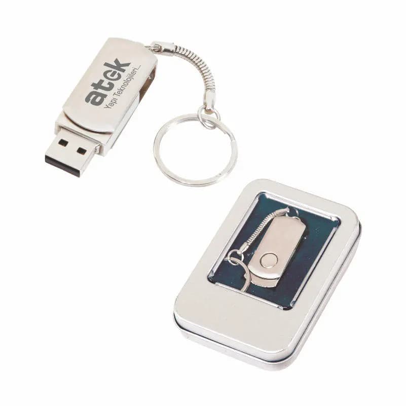 Döner kapaklı 16 GB USB bellek, kurumsal veri depolama ve dosya paylaşımı için ideal çözümdür