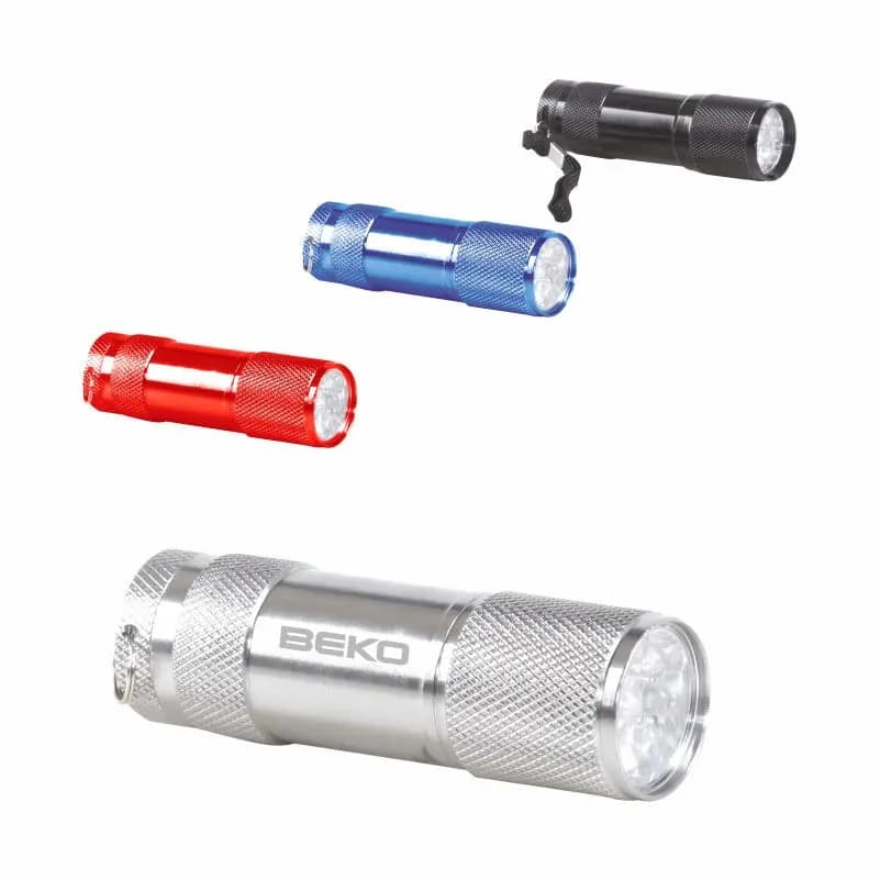 9 LED'li, taşınabilir ve darbelere dayanıklı kurumsal el feneri