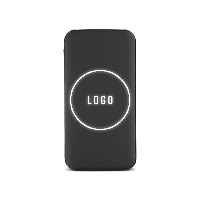 Promosyon işıklı Kablosuz Powerbank 10000 mAh, modern tasarım ve enerji verimliliği ile