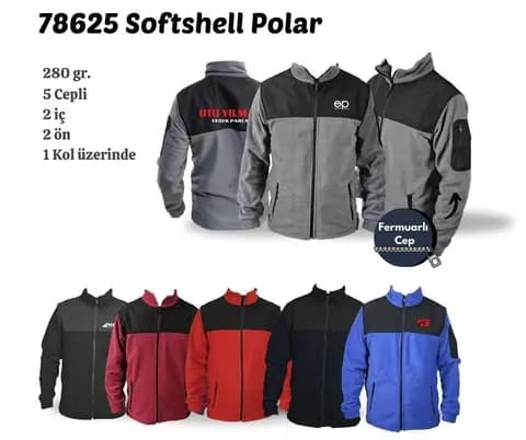 Polar ceket parça modeli, promosyon etkinlikleri için su geçirmez ve nefes alabilir yapıya sahip tekstil ürünü