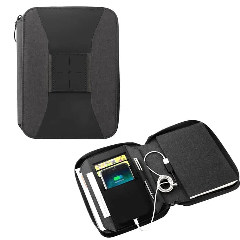 5000 mAh kapasiteli kablosuz şarj özelliğine sahip organizer powerbank