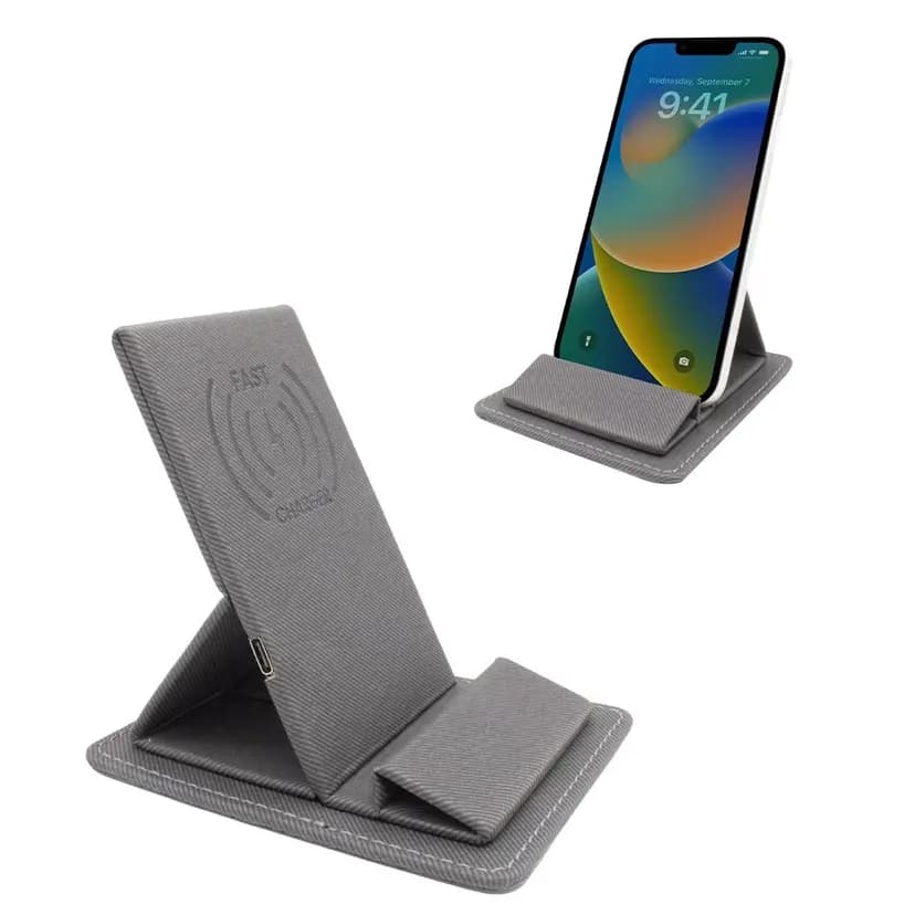 Wireless masaüstü şarj cihazı, modern tasarımı ve ergonomik yapısıyla dikkat çekiyor.