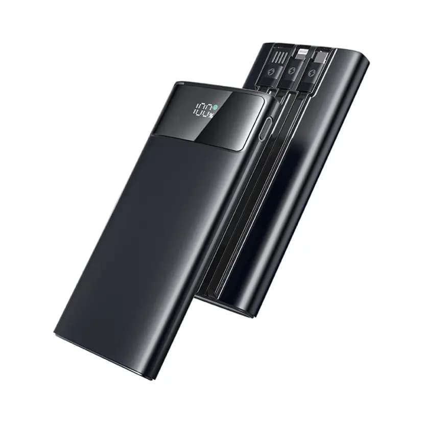 Siyah renkli şık promosyon 10.000 mAh hızlı şarj powerbank