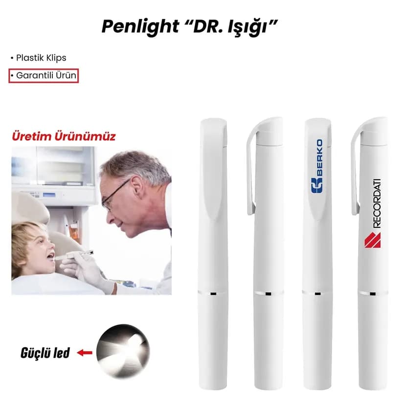 kalem şekliyle taşınabilir LED aydınlatma cihazı, ofis ve dış mekan kullanımı için uygun