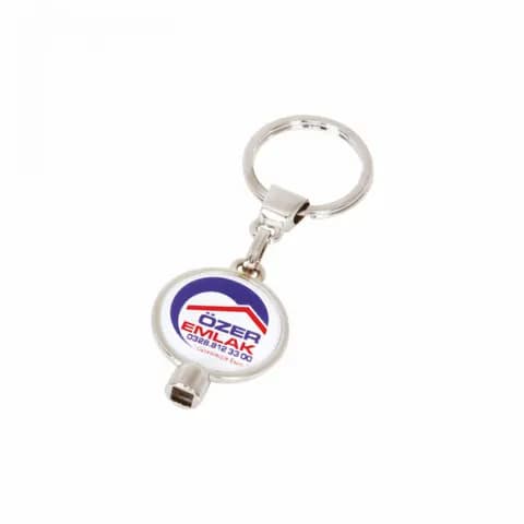 Promosyon çift taraflı metal purjör vanası açma kapama anahtarlığı