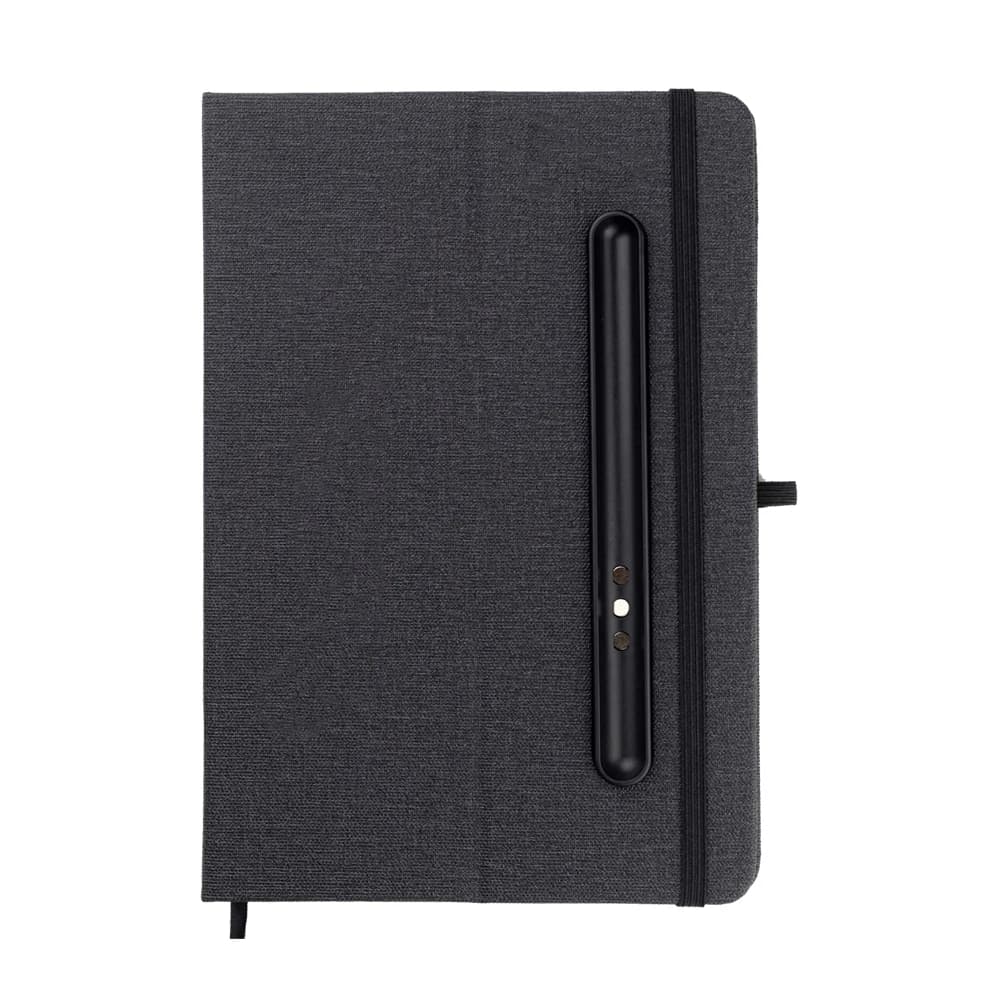 Promosyon siyah pürüzsüz mat kapaklı lastikli defter, dikey lastik bant