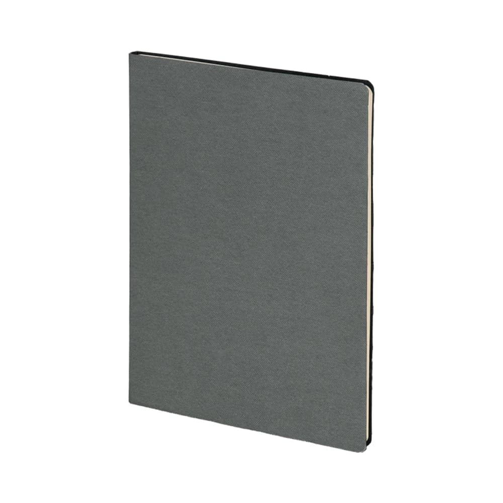 Promosyon gri pürüzsüz mat kapaklı tarihsiz defter, düz kapak