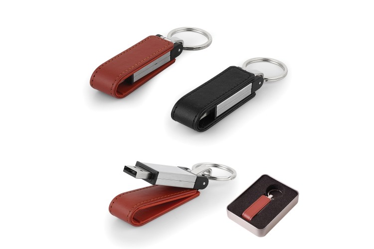 8 GB Deri Metal Anahtarlık USB Bellek-p7282