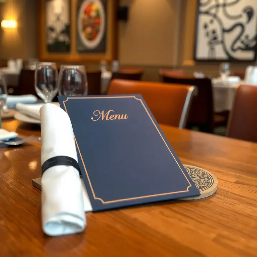 Restoranlar için logolu bardak altlığı ve Amerikan servis baskıları
