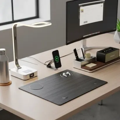 Ergonomik tasarıma sahip akıllı masaüstü organizer seti