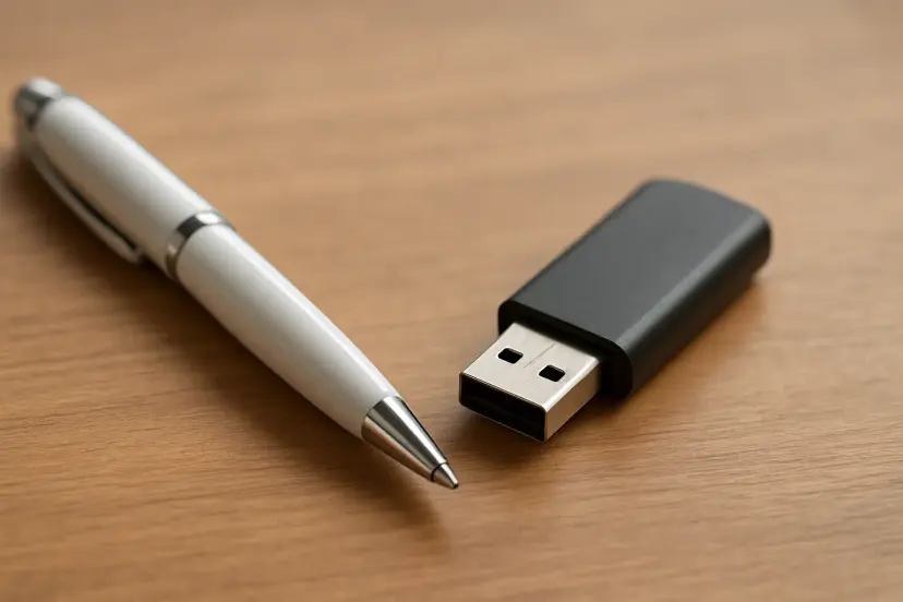 Promosyon amaçlı baskı yapılabilen Usb bellek ve kalem seti