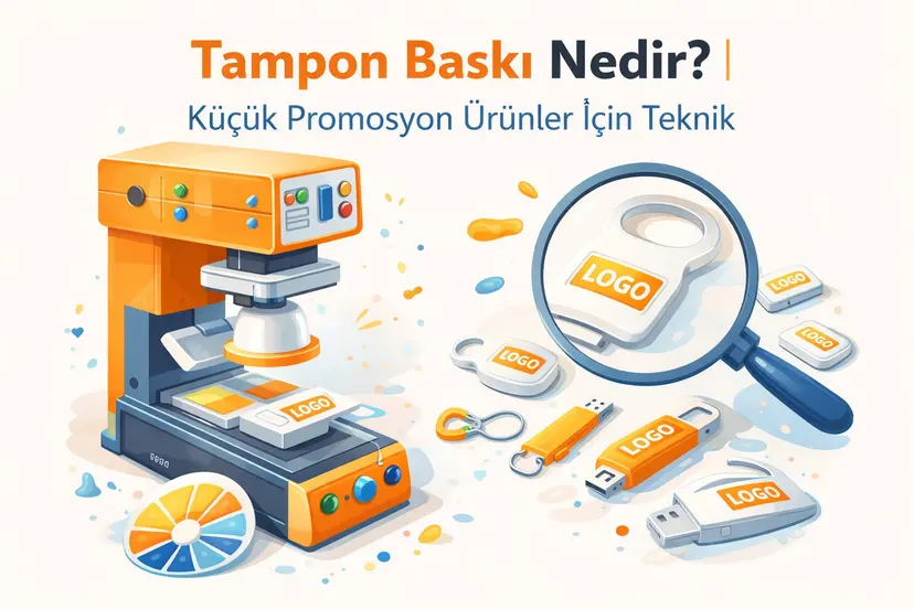 Tampon baskı ile logolu küçük promosyon ürünleri için uygun tasarım yöntemleri
