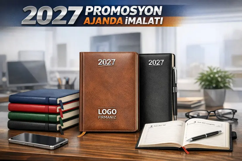 Termoderi kapaklı, spiralli ve üst düzey tarihli promosyon ajanda çeşitleri