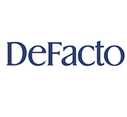 Promosyon DeFacto kurumsal referans logosu ve ana sayfa görseli.