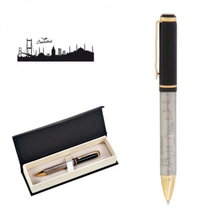 Kabartma Figürlü Metal Tükenmez Kalem Seti - ym661-KT kodlu ürün görseli