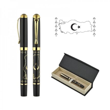 Kabartma Figürlü Metal Roller Kalem Seti - ym685-KR kodlu ürün görseli