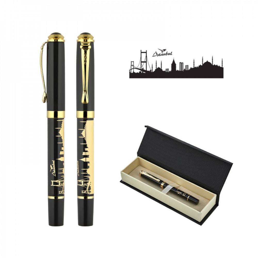 Kabartma Figürlü Metal Roller Kalem Seti – ym685-KR