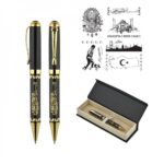 Kabartma Figürlü Metal Tükenmez Kalem Seti - ym685-KT kodlu ürün görseli