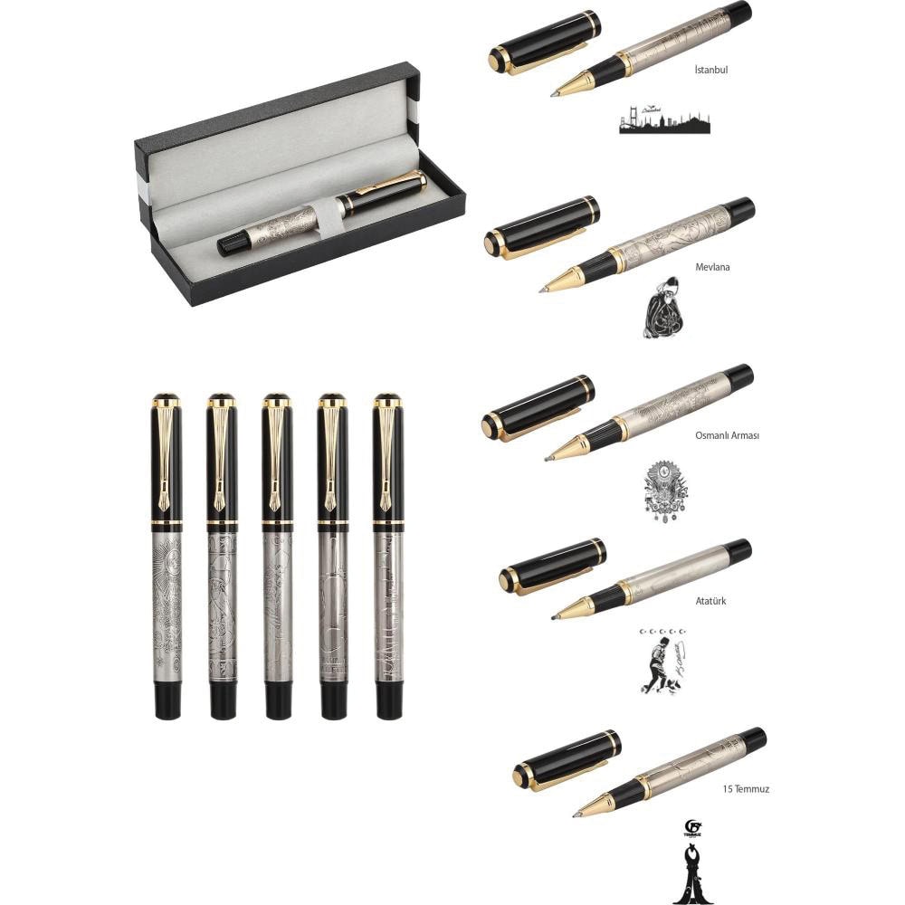 Tekli Kabartma Roller Kalem Seti – p1664