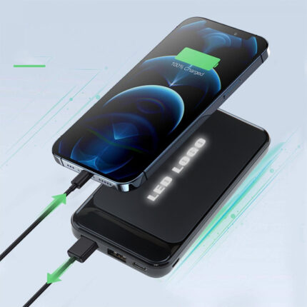 10.000 mAh Powerbank Işıklı Logo Hızlı Şarj - ym155 kodlu ürün görseli