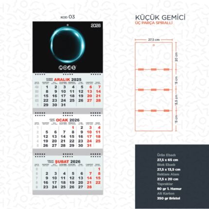 Gemici Takvimi - Promosyon-Takvim-03 kodlu ürün görseli