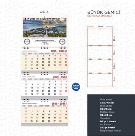 Gemici Takvimi - Promosyon-Takvim-14 kodlu ürün görseli
