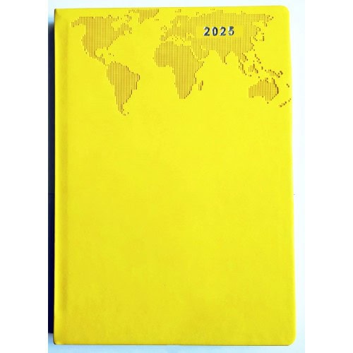Termo Deri̇ Dünya Gofre Baskili Ajanda 17*24 Cm – mrn5519