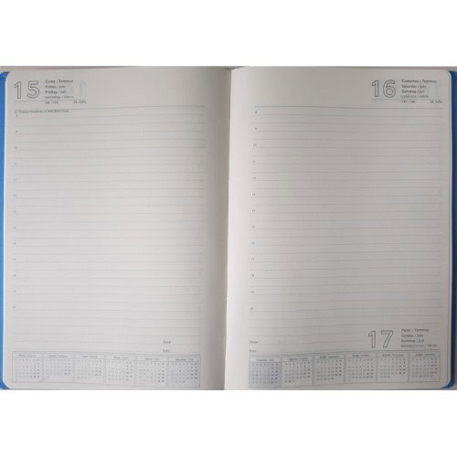 Termo Deri̇ Dünya Gofre Baskili Ajanda 17*24 Cm – mrn5519