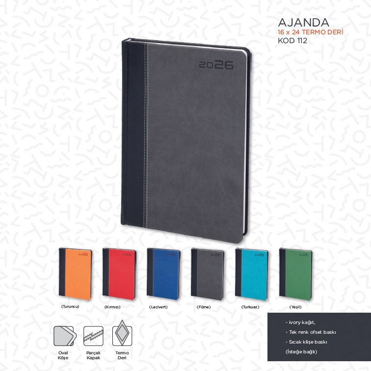 Termo Deri Kapaklı Ajanda – e112 Termo Deri Kapaklı Ajanda – e112