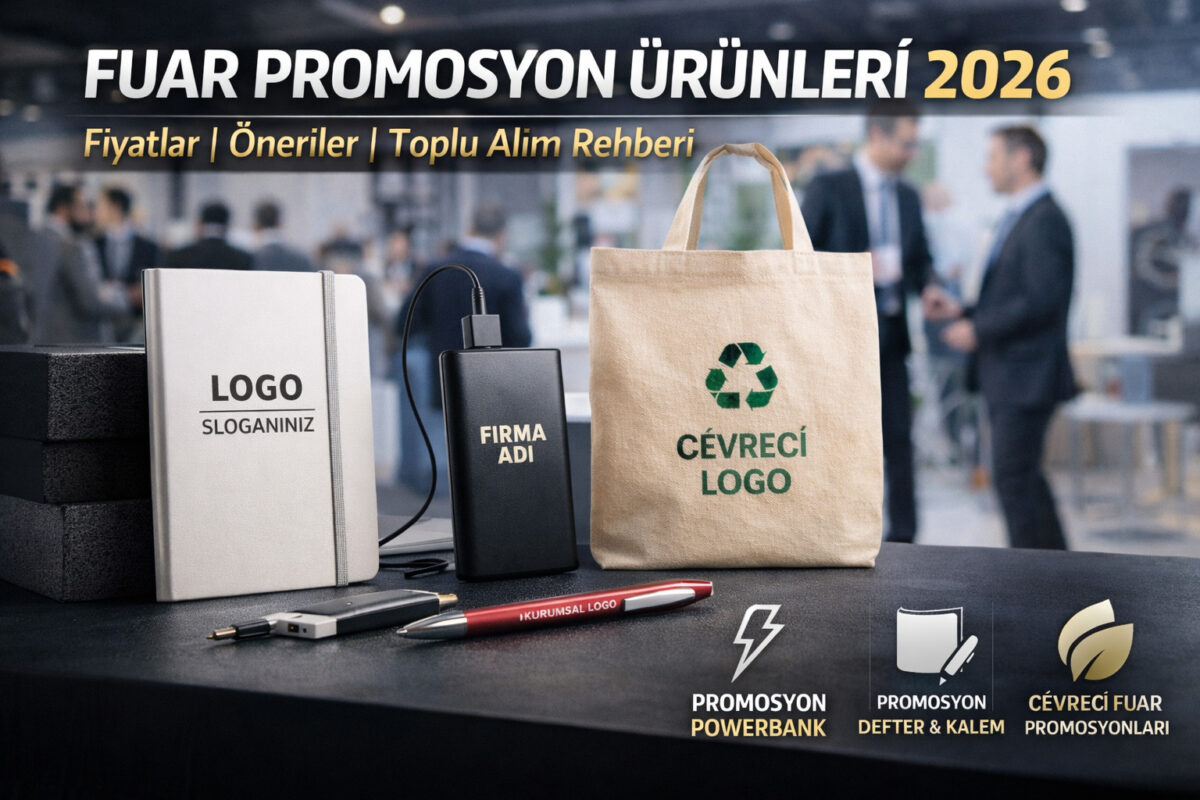 Fuar promosyon ürünleri 2026 – promosyon defter, promosyon powerbank, promosyon kalem ve çevreci fuar promosyonları